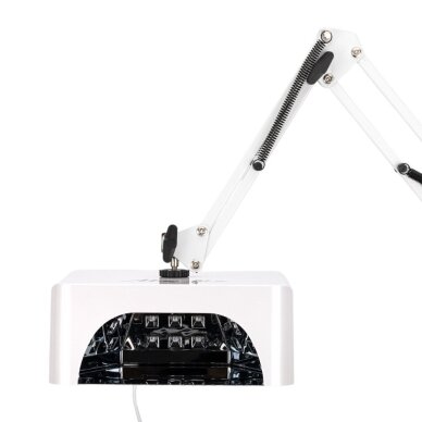 Profesionali UV/LED nagų lempa manikiūrui ir pedikiūrui V10, baltos spalvos (belaidė) 1
