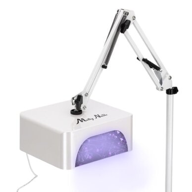 Profesionali UV/LED nagų lempa manikiūrui ir pedikiūrui V10, baltos spalvos (belaidė) 4