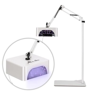 Profesionali UV/LED nagų lempa manikiūrui ir pedikiūrui V10, baltos spalvos (belaidė)