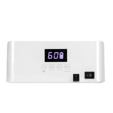 Profesionali UV/LED nagų lempa manikiūrui ir pedikiūrui V10, baltos spalvos (belaidė) 8