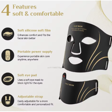 7-color LED light therapy mask for face and neck skin renewal 2