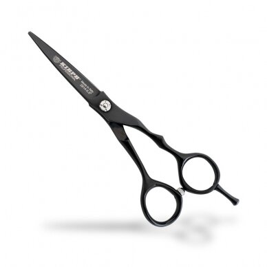 KIEPE profesionalios itališkos plaukų kirpimo žirklės REGULAR RAZOR WIRE 5.0, juodos spalvos 3