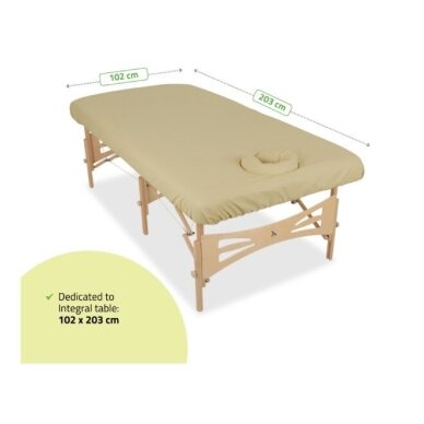 Profesionalus apsauginis gulto užtiesalas C460 – atsparus drėgmei, smėlio spalvos, dydis 102 × 203 cm. 1