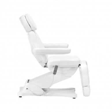 Professional electric cosmetology chair - bed SILLON CLASSIC with heating function, 3 motors, white color 3