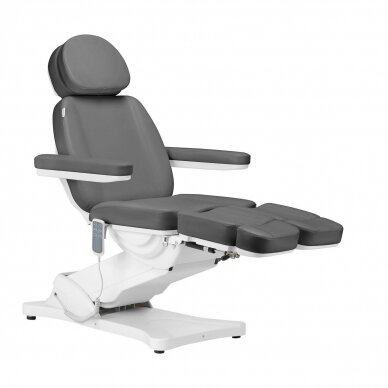 Профессиональное электрическое косметологическое кресло-кровать для процедур педикюра SILLON CLASSIC, 3 мотора, цвет серый 1