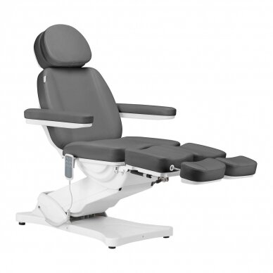 Профессиональное электрическое косметологическое кресло-кровать для процедур педикюра SILLON CLASSIC, 3 мотора, цвет серый 2