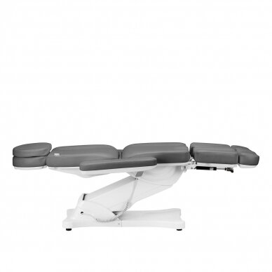 Profesionali elektrinė kosmetologinė kėdė - gultas pedikiūro procedūroms SILLON CLASSIC, 3 variklių, pilkos spalvos 4