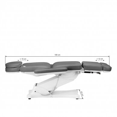 Профессиональное электрическое косметологическое кресло-кровать для процедур педикюра SILLON CLASSIC, 3 мотора, цвет серый 16