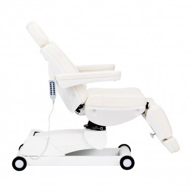 Professional electric swivel bed for beauticians AZZURRO 873, 4 motors, white color 3
