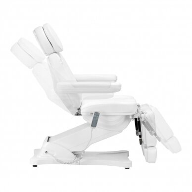 Profesionali elektrinė kosmetologinė kėdė - gultas pedikiūro procedūroms SILLON CLASSIC, 3 variklių, baltos spalvos 4