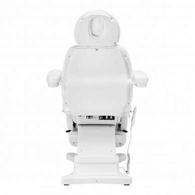 Profesionali elektrinė kosmetologinė kėdė - gultas pedikiūro procedūroms SILLON CLASSIC, 3 variklių, baltos spalvos 8