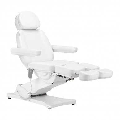 Профессиональное электрическое косметологическое кресло-кровать для процедур педикюра SILLON CLASSIC, 2 мотора, цвет белый 2