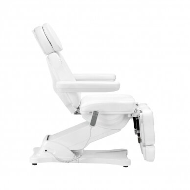 Profesionali elektrinė kosmetologinė kėdė - gultas pedikiūro procedūroms SILLON CLASSIC, 2 variklių, baltos spalvos 3