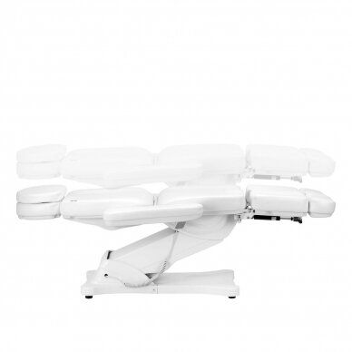 Profesionali elektrinė kosmetologinė kėdė - gultas pedikiūro procedūroms SILLON CLASSIC, 2 variklių, baltos spalvos 5