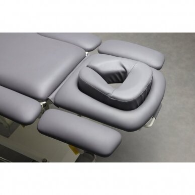Profesionalus elektrinis manualinės terapijos ir masažo stalas Evero X7 su Ergo pagalve, pilkos spalvos 7