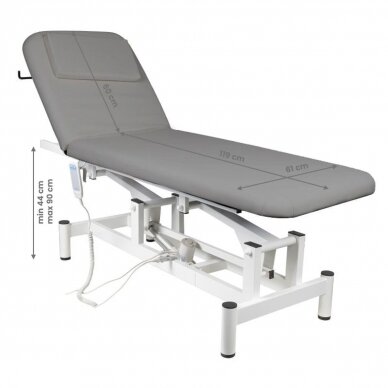 Profesionalus elektrinis masažo ir reabilitacijos gultas MOD-079 (1 variklis), pilkos spalvos 5