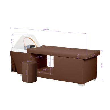 Professional hair treatment bed GABBIANO HEAD SPA MALDIVES, brown 17 Professional hair treatment bed GABBIANO HEAD SPA MALDIVES, brown 17