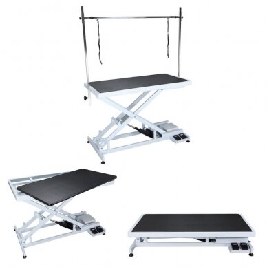 Профессиональный стол для стрижки животных Blovi Callisto с электрическим управлением, 125x65см, черного цвета 1