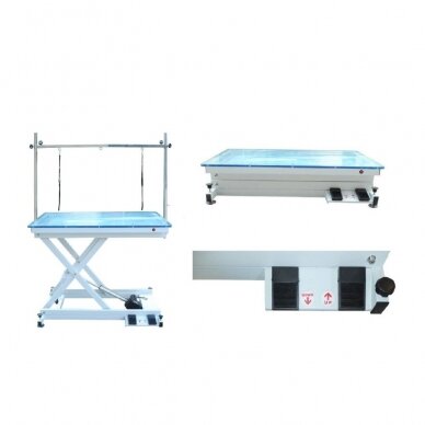 Professional animal cutting table Blovi Crystal electrically controlled with lighting, 110x60cm 1