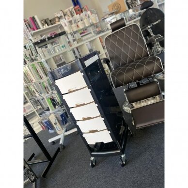 Professional hairdressing trolley GABBIANO FT65 BLACK / WHITE 5