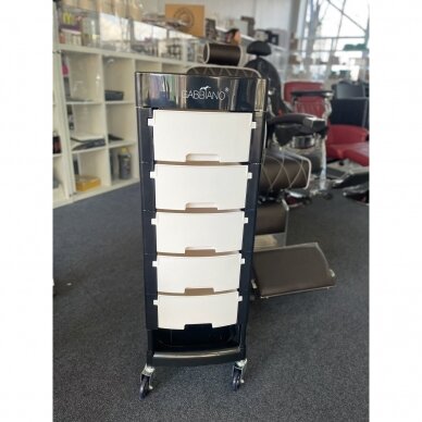 Professional hairdressing trolley GABBIANO FT65 BLACK / WHITE 4