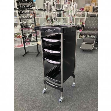 Professional hairdresser's trolley GABBIANO FX11-2, black color 12