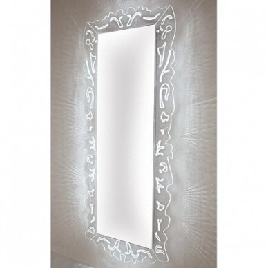 Professional hairdressing and beauty salon mirror RIALTO (black or transparent) with LED lighting 6