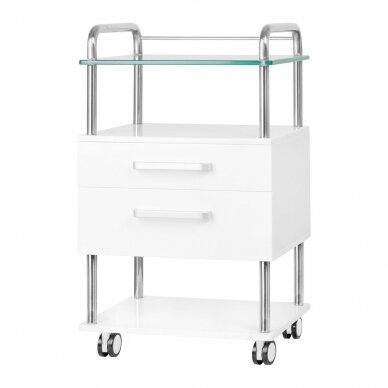 Professional beautycan trolley for beauty salons 6052, white color