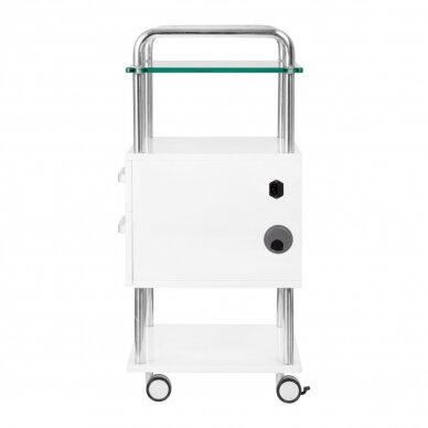 Professional beautycan trolley for beuty salons 6052T, white color 2
