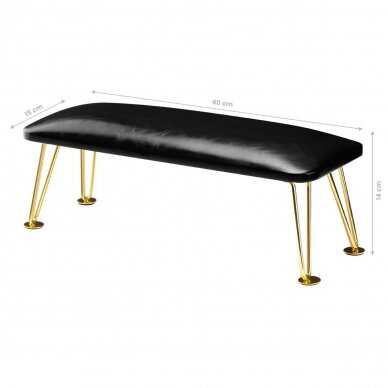 Professional armrest for manicure 6M, black/gold color 4 Professional armrest for manicure 6M, black/gold color 4