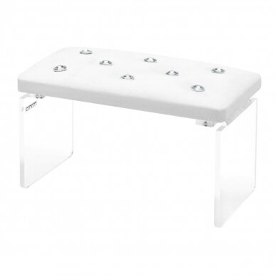 Professional manicure armrest MOMO DIAMOND, white velor 1 Professional manicure armrest MOMO DIAMOND, white velor 1