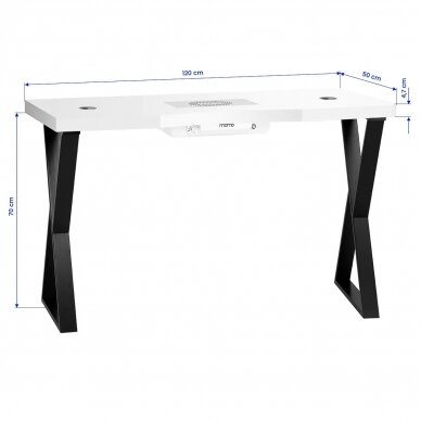 Professional manicure table for beauty salons MOMO 04-BL with built-in dust collector 18 Professional manicure table for beauty salons MOMO 04-BL with built-in dust collector 18