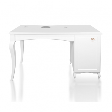 Professional manicure table for beauty salon AFINIA Royal by Pablo Rozz, white color 1