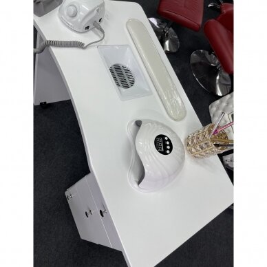 Professional manicure table with castors and dust extractor MOD011B 3
