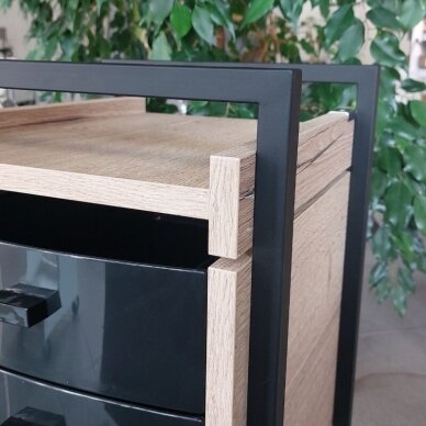 Professional metal and wood hairdressing trolley HIRO 1 Professional metal and wood hairdressing trolley HIRO 1