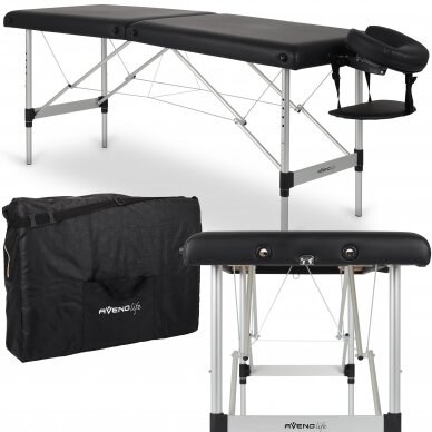 Profesionalus sulankstomas masažo stalas NINA COMFY BASE K515 BLACK, juodos spalvos 1 Profesionalus sulankstomas masažo stalas NINA COMFY BASE K515 BLACK, juodos spalvos 1
