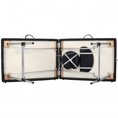 Profesionalus sulankstomas masažo stalas NINA COMFY BASE K515 BLACK, juodos spalvos 4 Profesionalus sulankstomas masažo stalas NINA COMFY BASE K515 BLACK, juodos spalvos 4