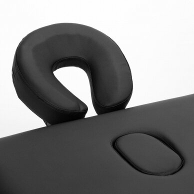 Profesionalus sulankstomas masažo stalas FIZJO LUX 2, juodos spalvos 4