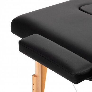 Profesionalus sulankstomas masažo stalas FIZJO LUX 2, juodos spalvos 8