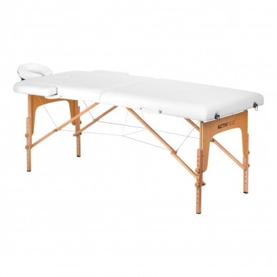 Профессиональный складной массажный стол FIZJO LUX 2, белого цвета