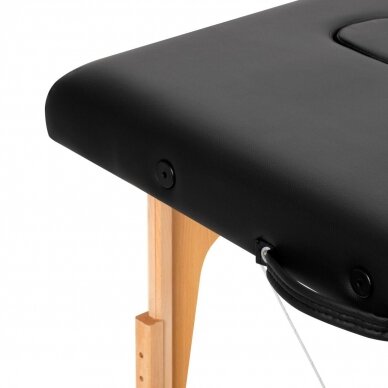 Profesionalus sulankstomas masažo stalas FIZJO LUX 3, juodos spalvos 6