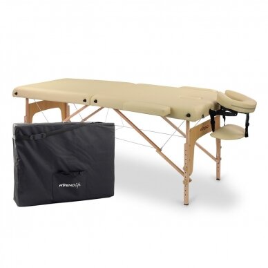 Professional folding massage table SOFIA K533, cream color