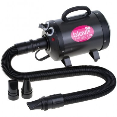 Профессиональный фен для сушки шерсти собак Blovi Beep Black Blaster 2000W с плавным потоком воздуха и двухступенчатой регулировкой тепла, 60л/с 5