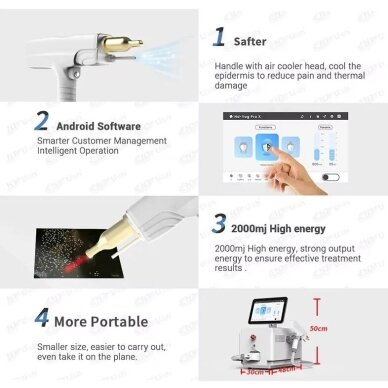 Professional tattoo removal machine with air cooler head ND-YAG 1
