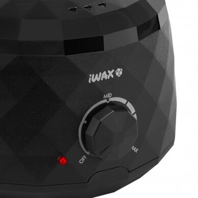 Профессиональный нагреватель воска для банок и гранул IWAX DIAMOND 400ML 100W, черного цвета 4