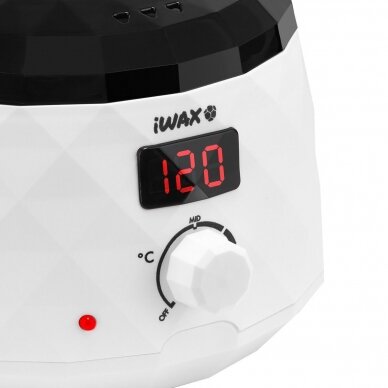 Профессиональный нагреватель воска для банок и гранул iWAX DIAMOND TECH 400ML 100W, цвет белый 5 Профессиональный нагреватель воска для банок и гранул iWAX DIAMOND TECH 400ML 100W, цвет белый 5