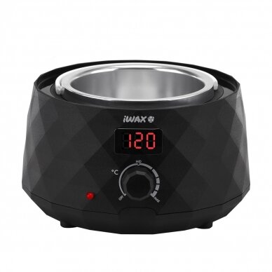 Professional wax heater for cans and pellets iWAX DIAMOND TECH 400ML 100W, black color 1 Professional wax heater for cans and pellets iWAX DIAMOND TECH 400ML 100W, black color 1