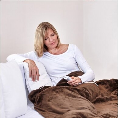 Promed Cozy electric heated blanket, 180 x 130, brown color 1