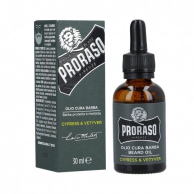 PRORASO CYPRES&VETYVER BEARD OIL масло для бороды, 30мл. PRORASO CYPRES&VETYVER BEARD OIL масло для бороды, 30мл.