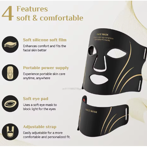 7-color LED light therapy mask for face and neck skin renewal 2